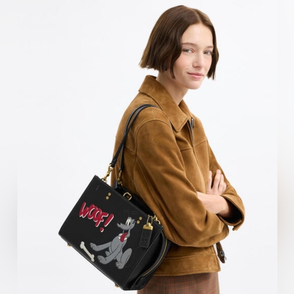 Disney X Coach Rogue Bag 25 With Pluto - Picture 10 of 10